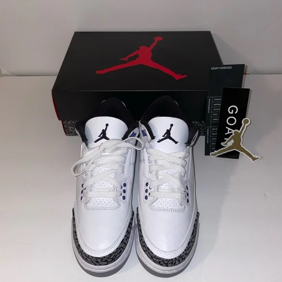 Air Jordan 3 “Dark Iris” (gs) 5.5y - Picture 5 of 6